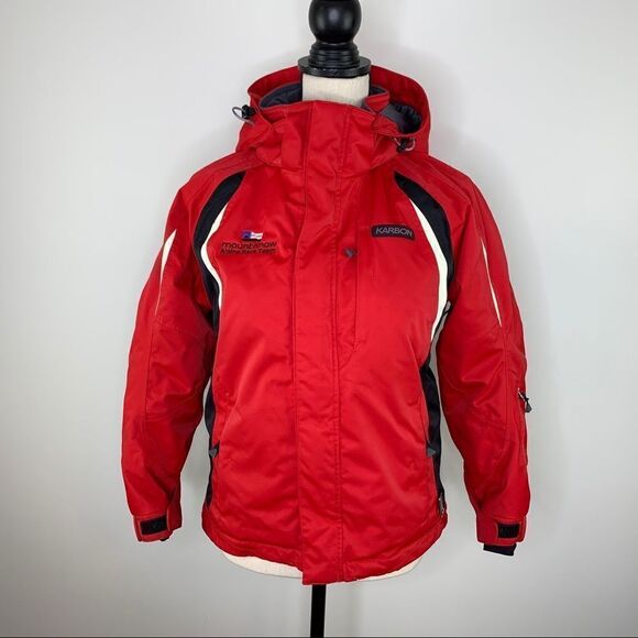 Karbon Mount Snow Ski Team Custom High Performance Ski Snowboard Jacket Sz 12 - Picture 1 of 12